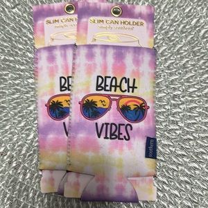 (2x)Simply Southern “Beach Vibes” Slim Can Cooler